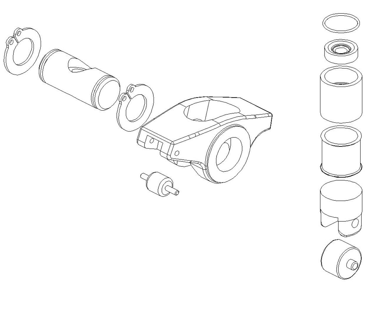 3d model rocker arm cam follower