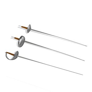3d fencing foil saber weapon model