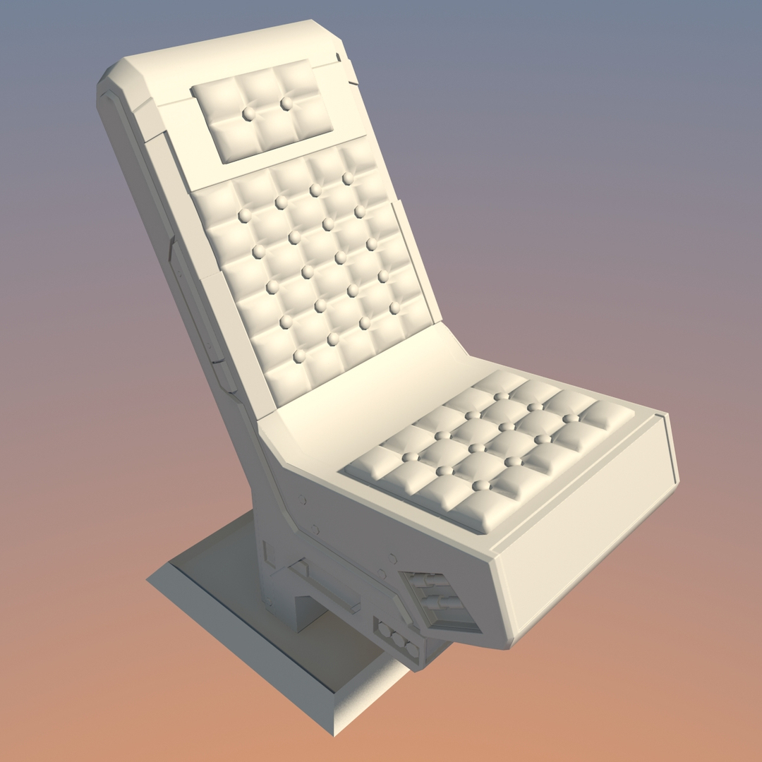 futuristic sci-fi spaceship chair max