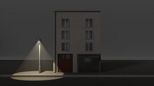 Low-Poly 3D Building Model 3D model