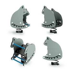3D rocking cat playground equipment
