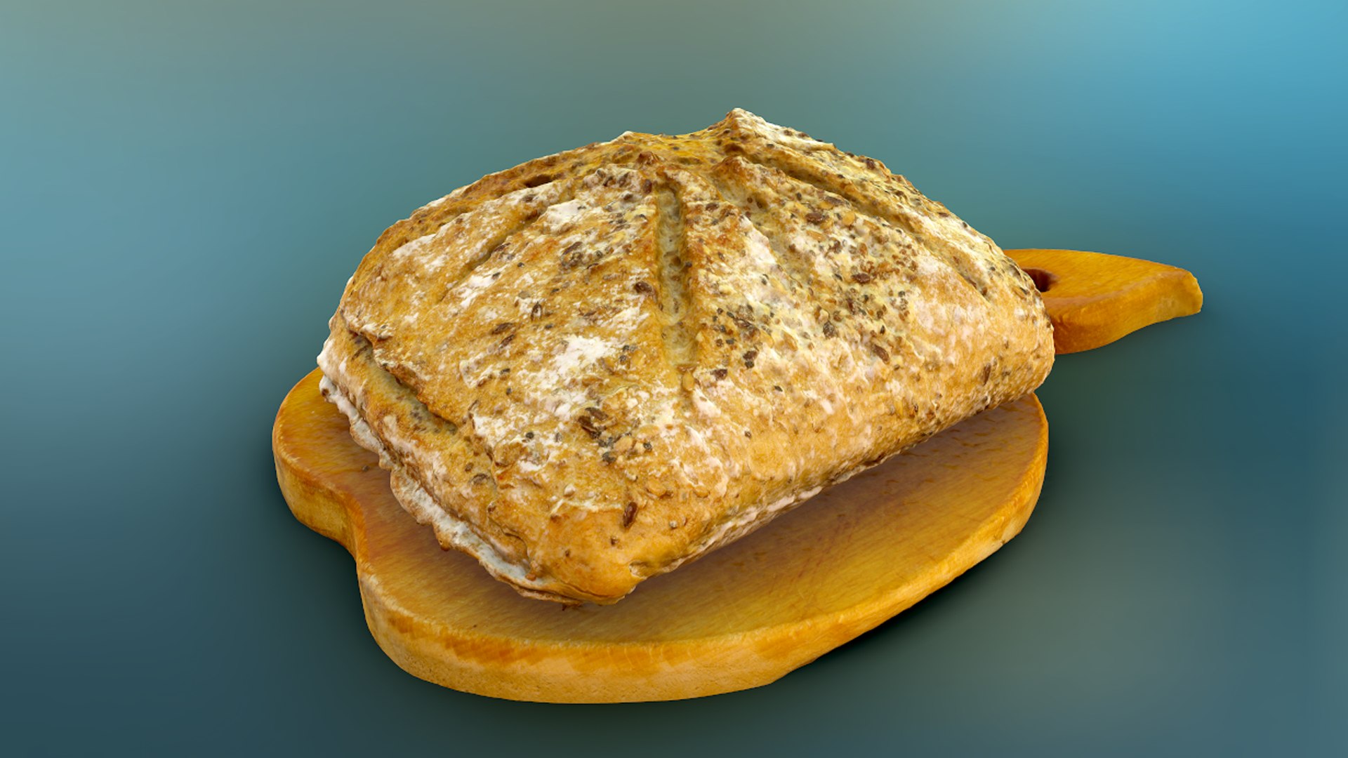 Loaf Of Bran Bread 3D Model TurboSquid 2085183