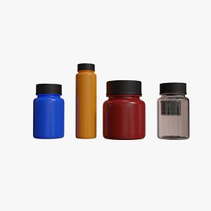 Plastic and Glass Medicine Bottles