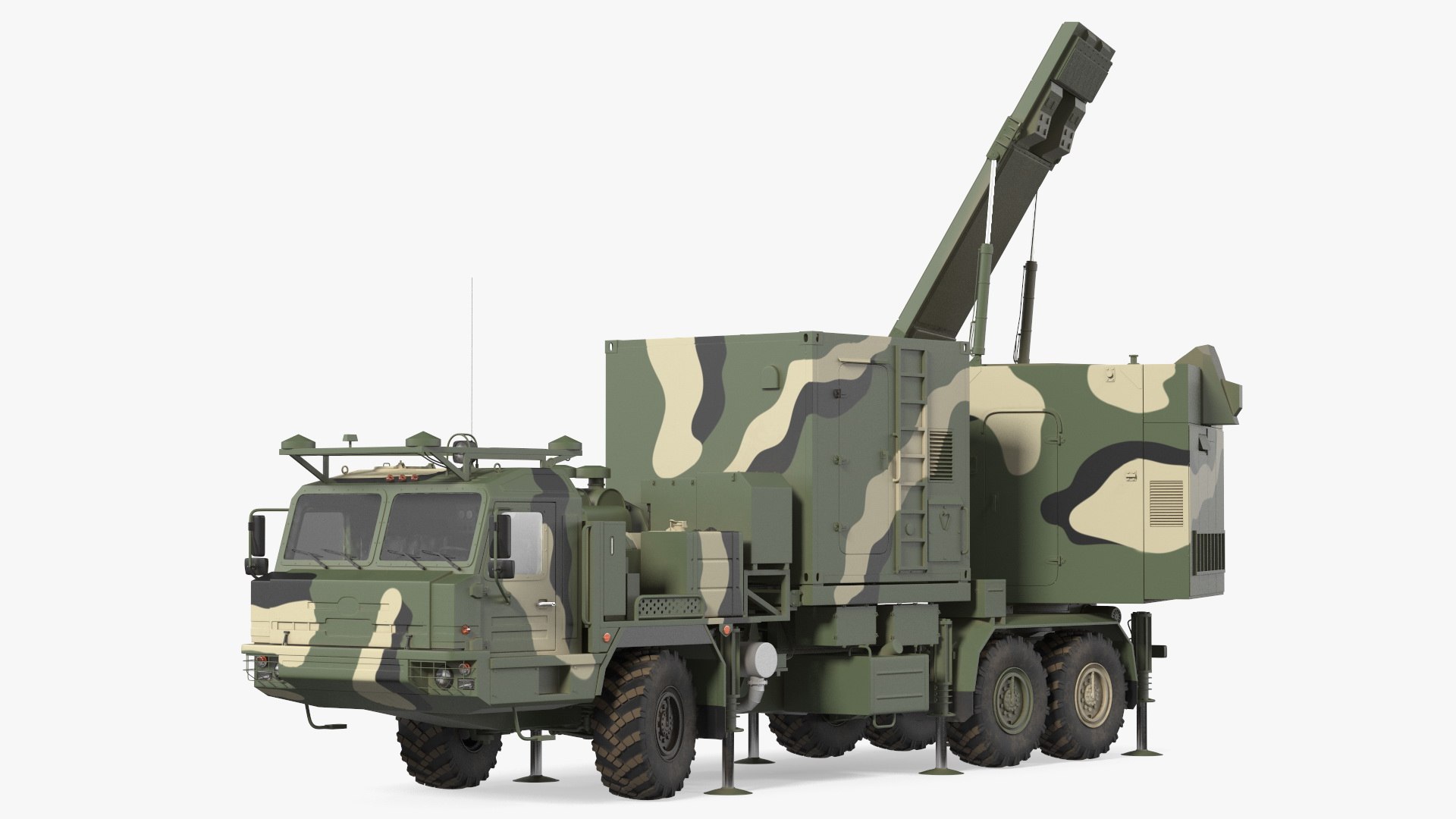Camouflage Mobile Tracking Radar Vityaz 50R6 3D model preview