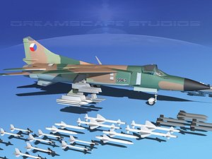 3d model mig-23 flogger b fighter