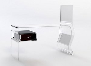 3d contemporary computer desk