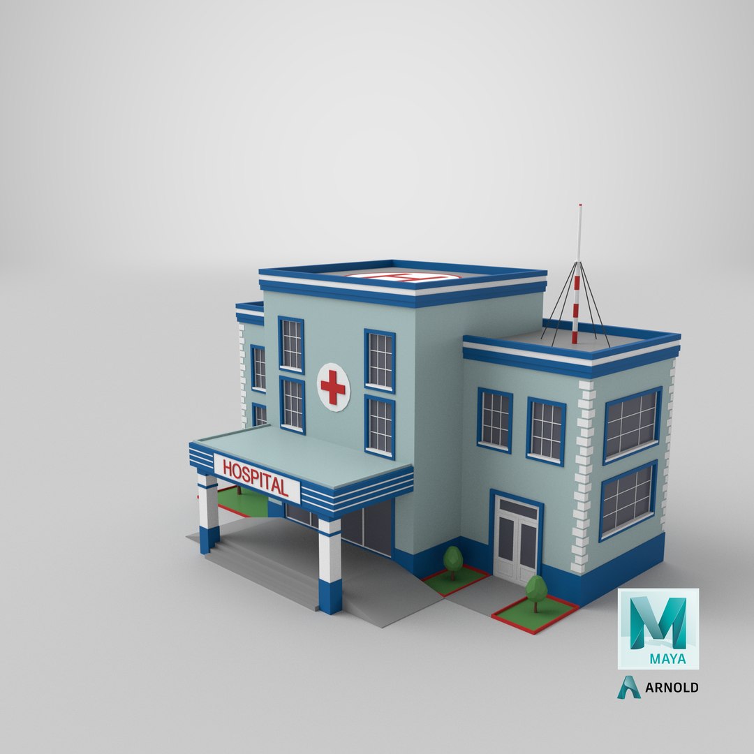 3D Low Poly Cartoon Hospital https://p.turbosquid.com/ts-thumb/xl/waK0dE/7v/stemcell_maya_arnold_render/png/1637212968/1920x1080/fit_q87/8256a65c810a6d01b4f4f58a14270398c04b5f9d/stemcell_maya_arnold_render.jpg