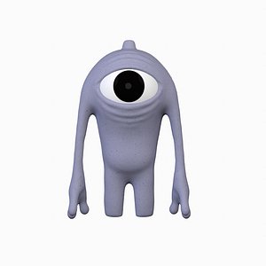 Cartoon character monster 3D model