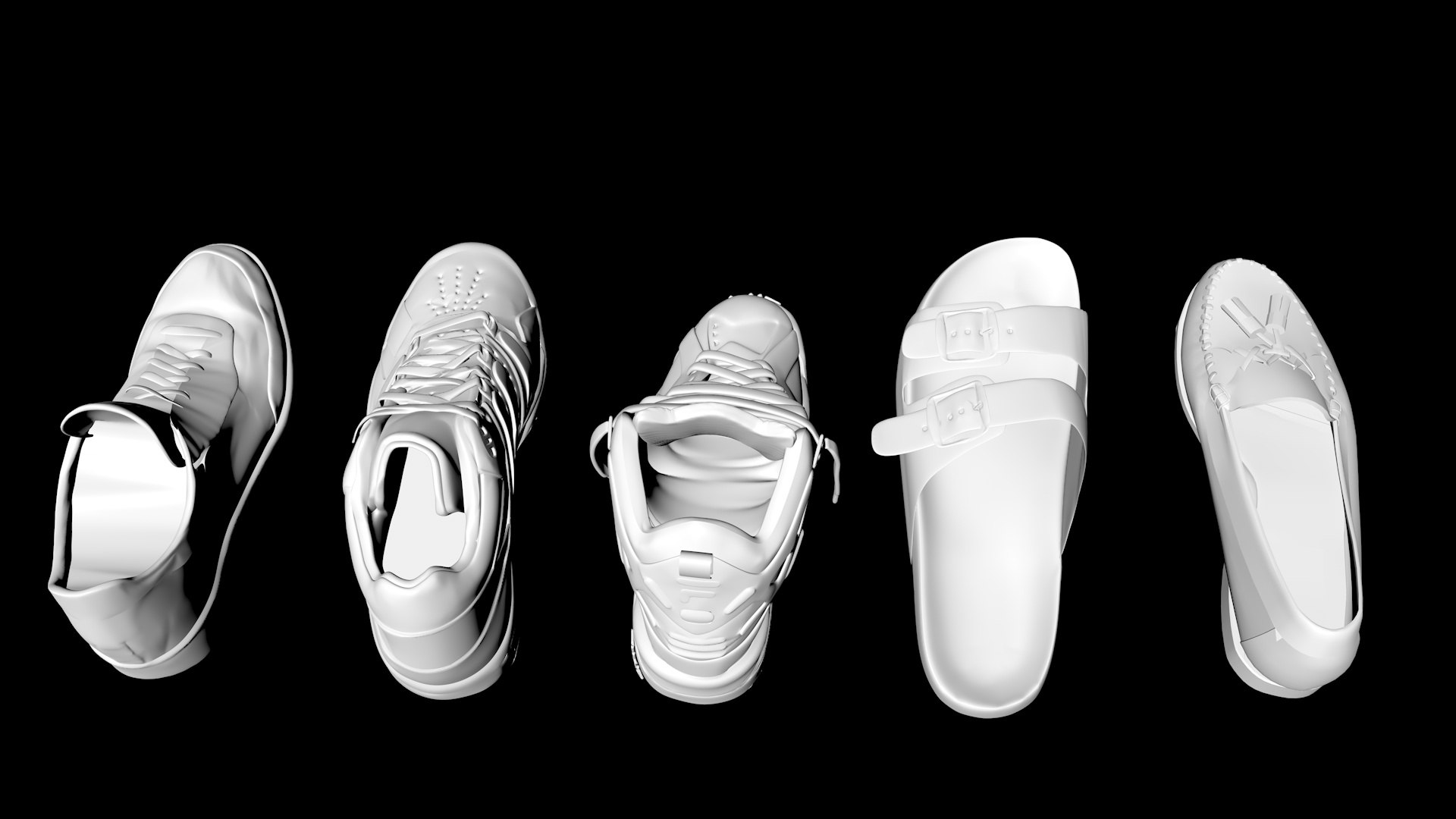 3D sneakers sandals loafers - TurboSquid 1690115