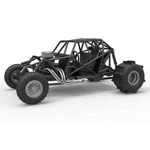 3D model Sand dragster 4x4 Base Scale 1 to 25