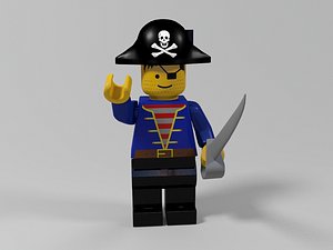 lego pirate character 3d model