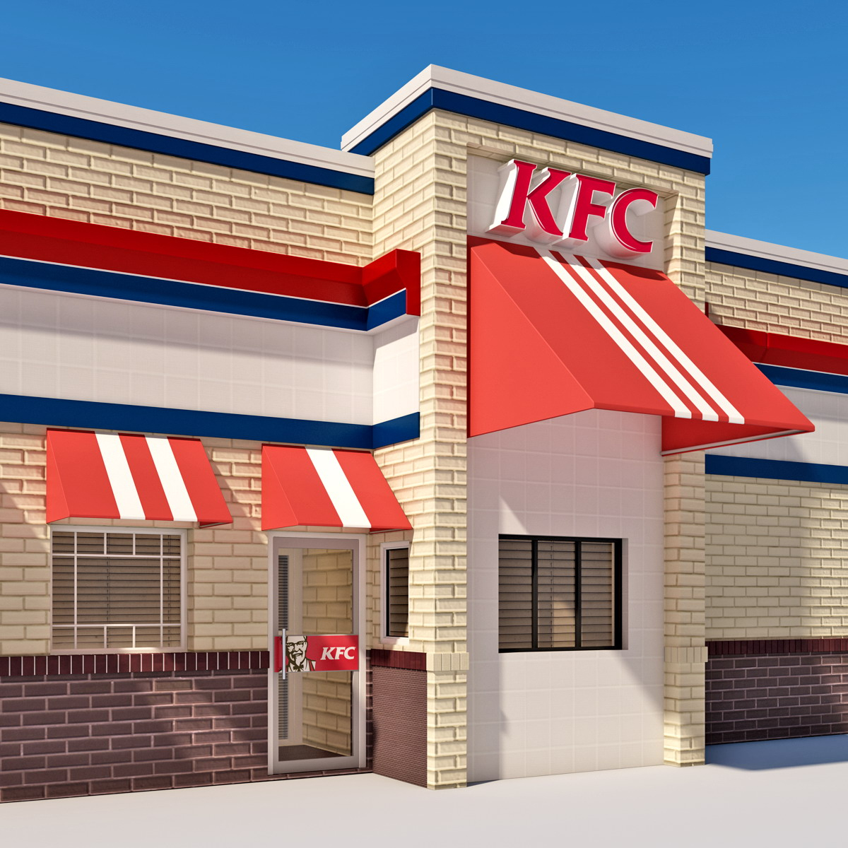 3d kfc restaurant house