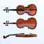3d model violin rose