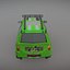 Prosty samochód sportowy Low Poly Post Apocalypse