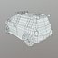 Prosty samochód sportowy Low Poly Post Apocalypse