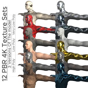 3D character male pbr 4k
