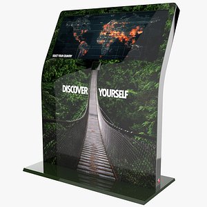 multi touch interactive kiosk 3D model