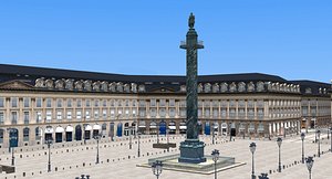 Place Vendome Paris Low Poly