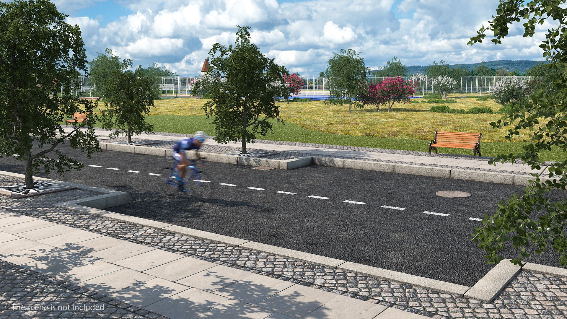 Street Fragment Asphalt 3D model preview
