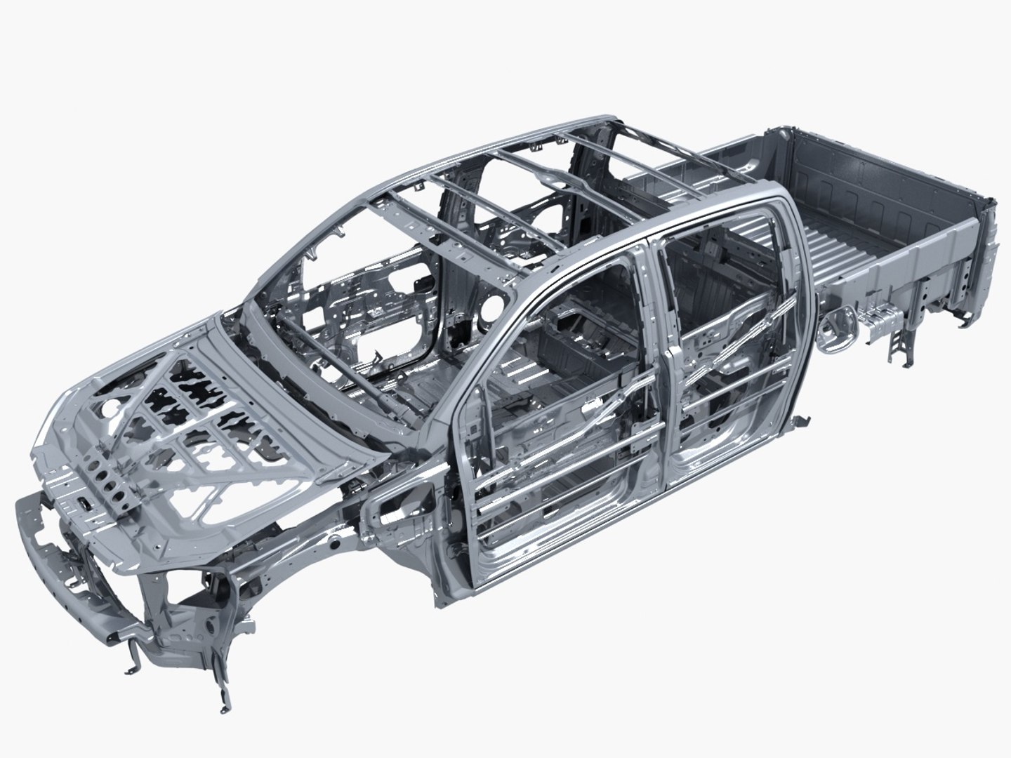 3D Model Pickup Truck Frame TurboSquid 2066730