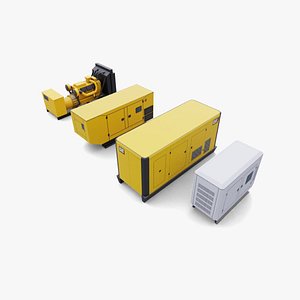 3D Industrial Diesel Generators Ground Power Units