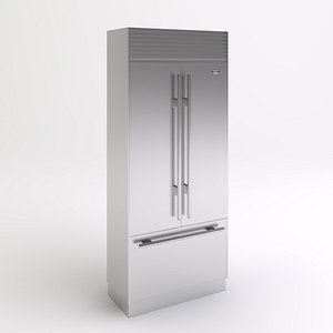 3dsmax stainless steel refrigerator