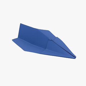3D Paper Plane Indigo model