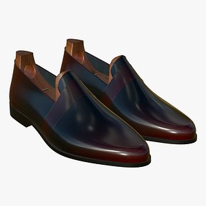 Leather Shoes Realistic Modern 3D model