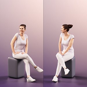 3D model 11684 Vivian - Woman Sitting Healthcare