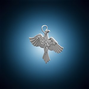 Celtic Raven Pendant 3D Print Model