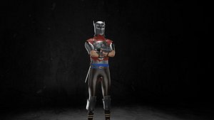 City Guard Low-Poly Game Model 3D