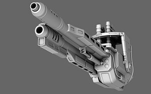 Sci-Fi Chain Gun Turret