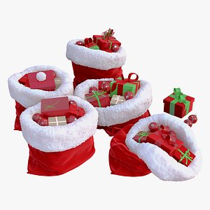 Christmas Gift Sacks with Presents M1