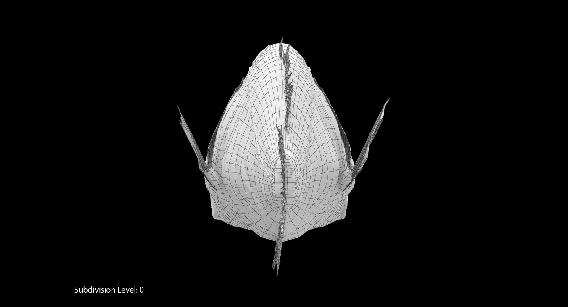 3d model of fangtooth fish