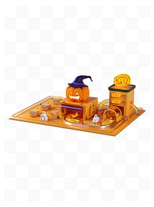 3D Halloween 3D cartoon pumpkin