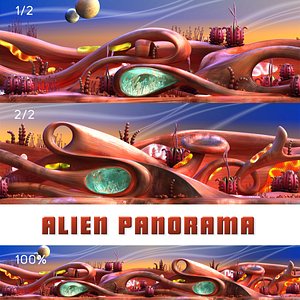 fiction panorama 3D model