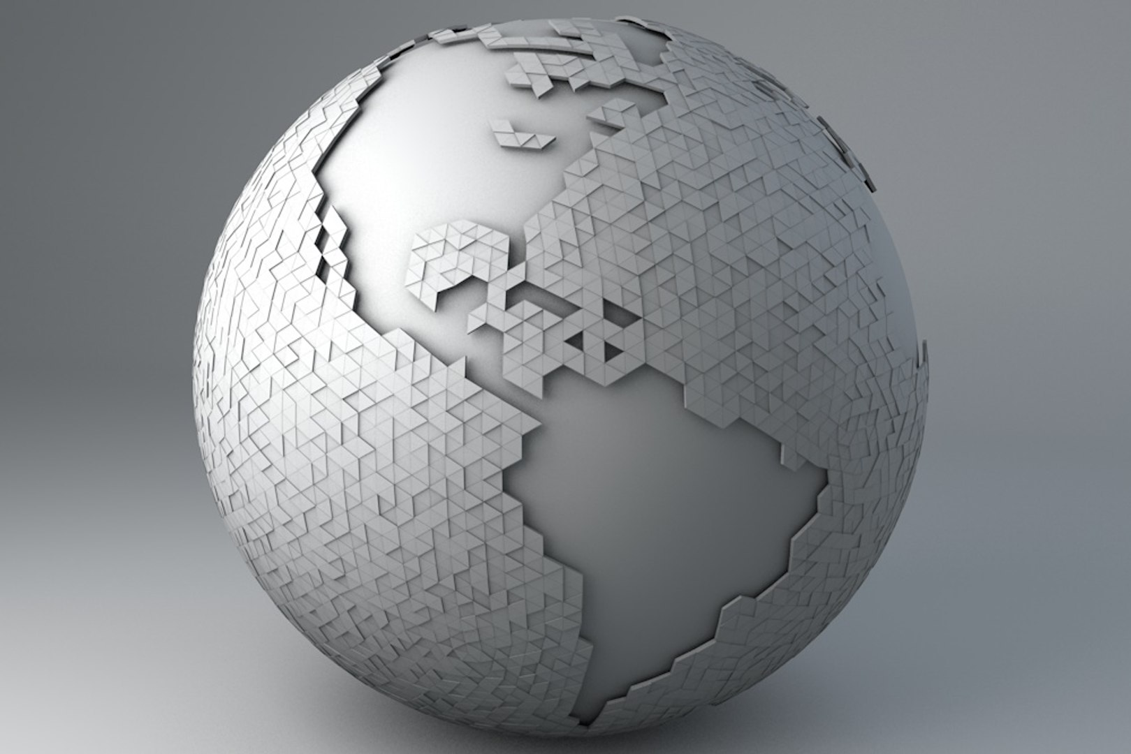3d Minimal Design Modern Earth Model