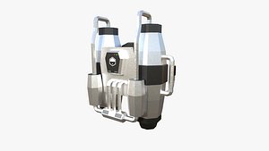 Jetpack Low Poly J05 - SciFi Character Design 3D model