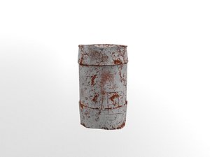 3D rusty waste oil drums model