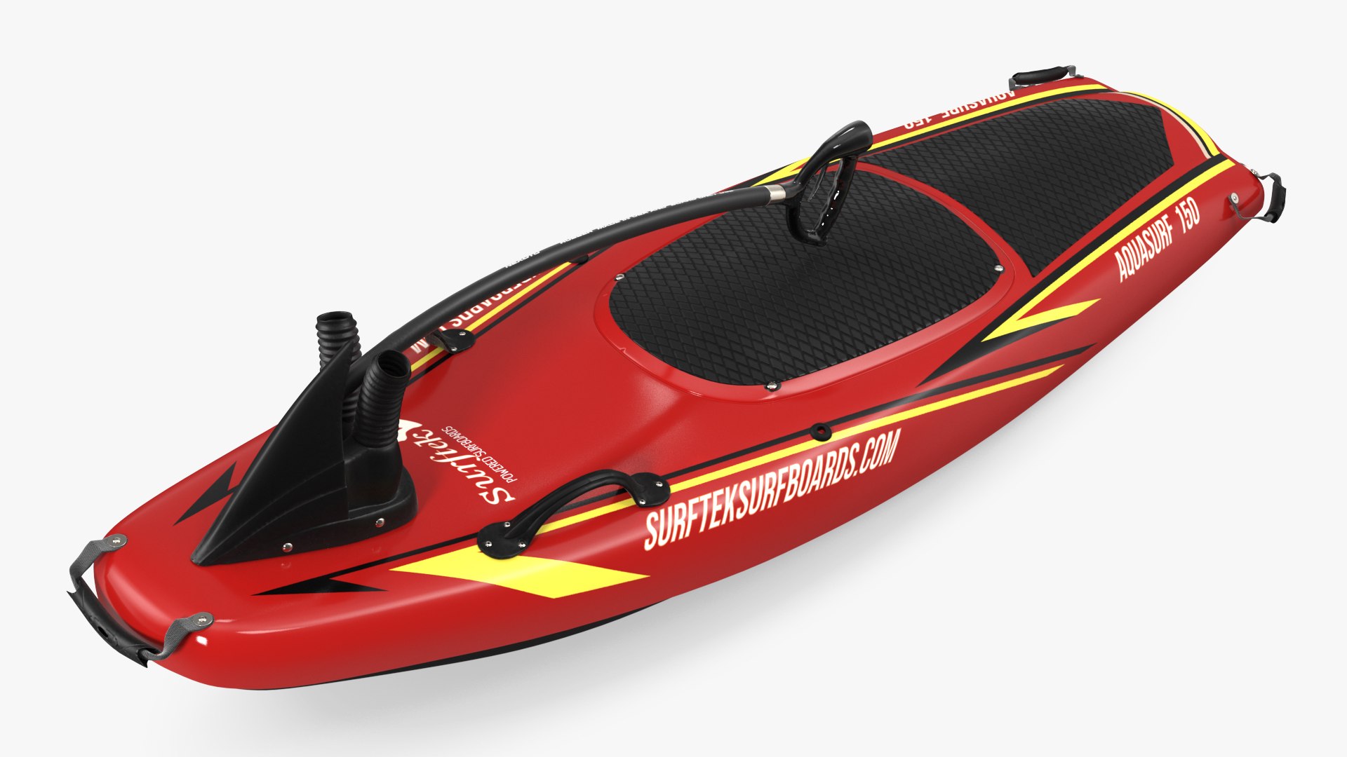 Surftek Aquasurf Jet Surfboard Folded Red 3D model preview