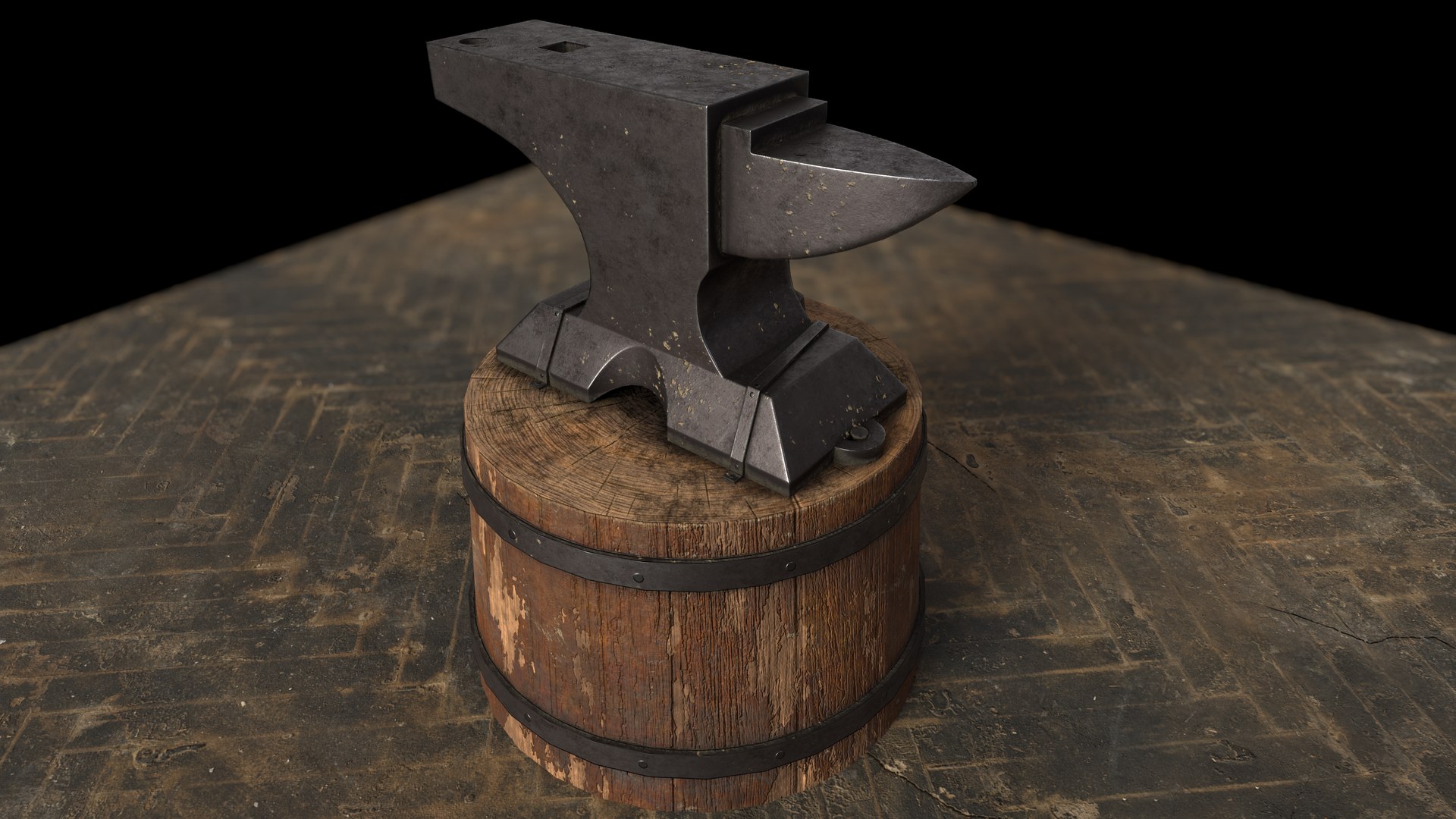 3D Medieval Anvil and Hammer model - TurboSquid 1811638