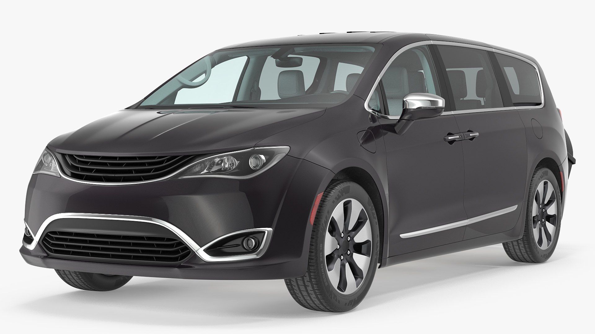 Family Minivan with Hitch Cargo Carrier 3D model preview