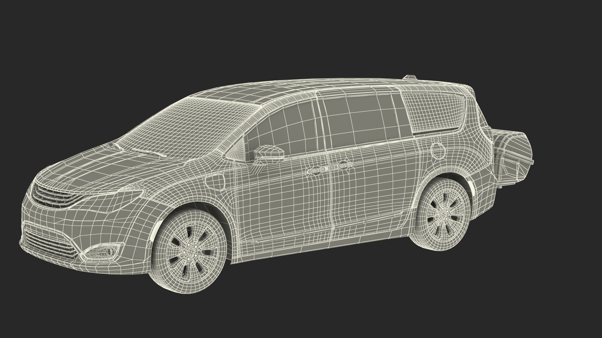 3D Family Minivan Hitch Cargo Model TurboSquid 1646993