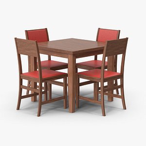 3D Table With Chairs