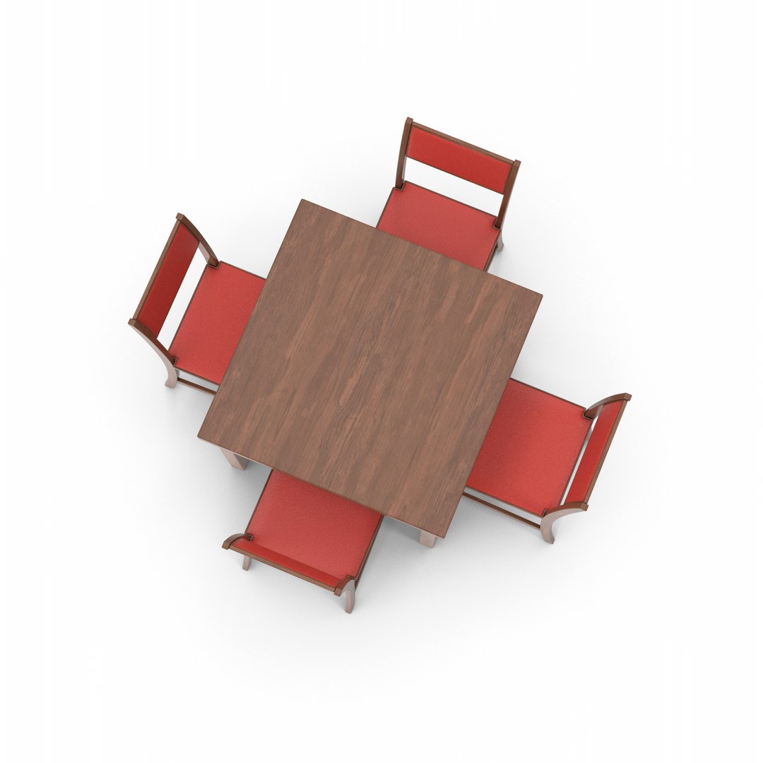 3D Table With Chairs - TurboSquid 1833479