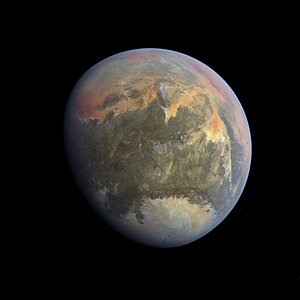 Fictional Alien Rocky Planet 8k