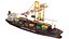 Container Ship With Gantry Crane