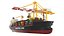 Container Ship With Gantry Crane