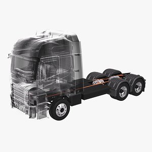 electric truck chassis x-ray 3D