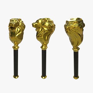 3D model Golden Lion Staff